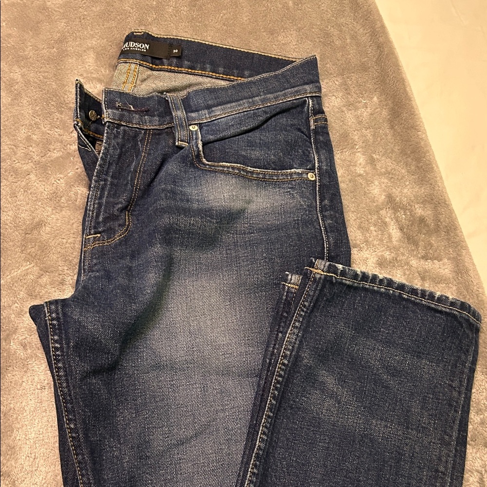 Hudson Jeans Men's Medium/Dark Blue Slim Straight Denim